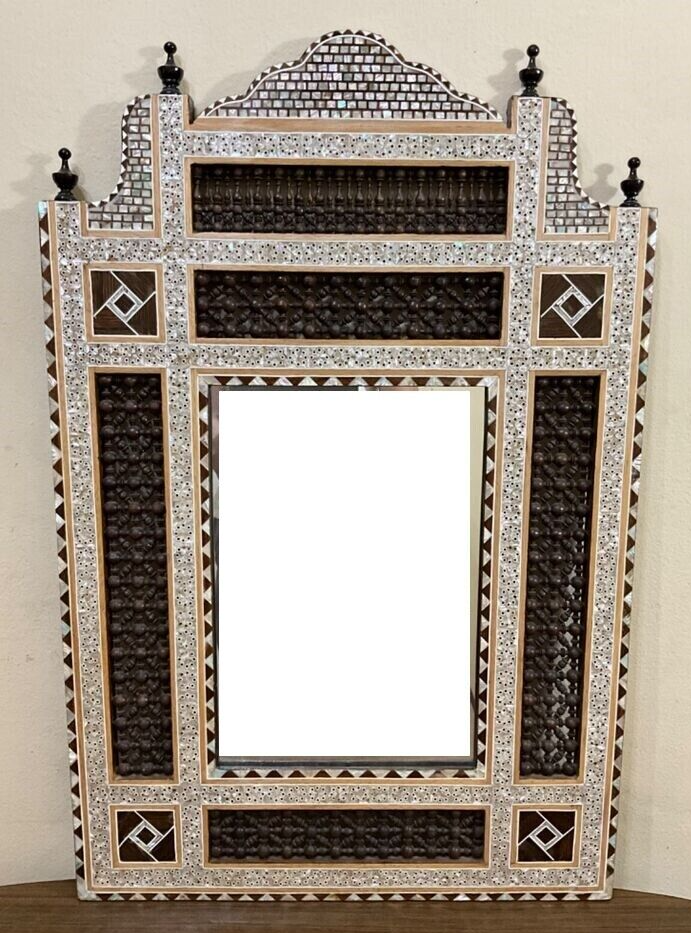 Handmade Mirror Wall Frames Decor, Art Decor Furniture, Wood Mirror Frame Inlaid