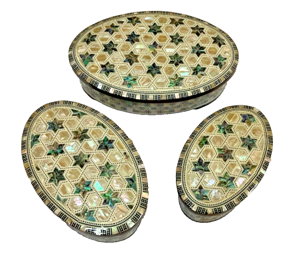 Handmade Wooden Jewelry Box Wood Trinket Storage Wood Box Mother of Pearl Inlay