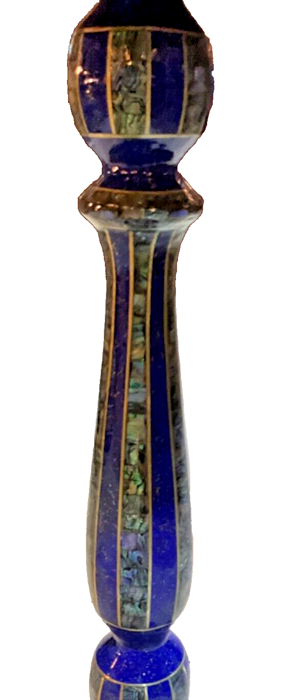 Handmade Wooden End Table Carving Wood Table Home Decor Mother of Pearl Inlay - Laila Hand Made Gifts