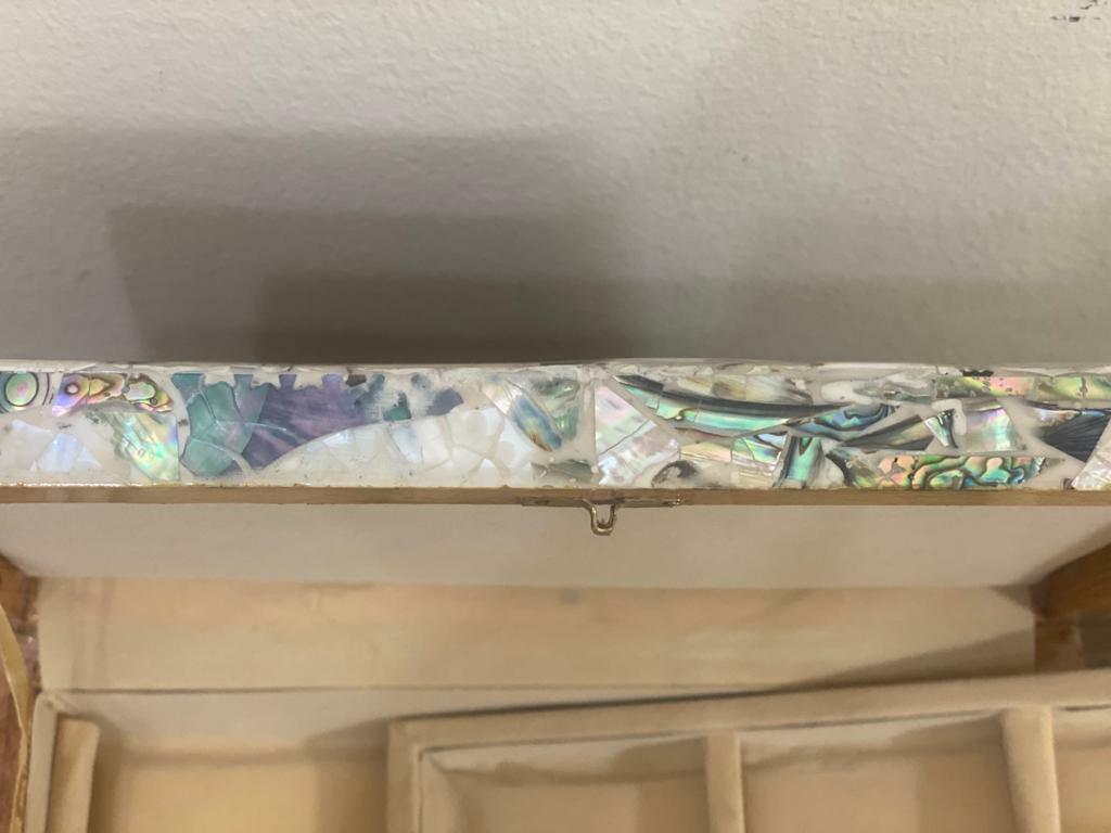 Handmade Wooden Jewelry Box Wood Trinket Storage Wood Box Mother of Pearl Inlay