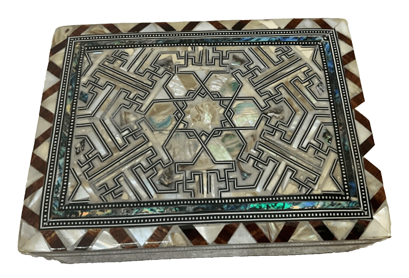 Handmade Wooden Jewelry Box Wood Trinket Storage Wood Box Mother of Pearl Inlay - Laila Hand Made Gifts