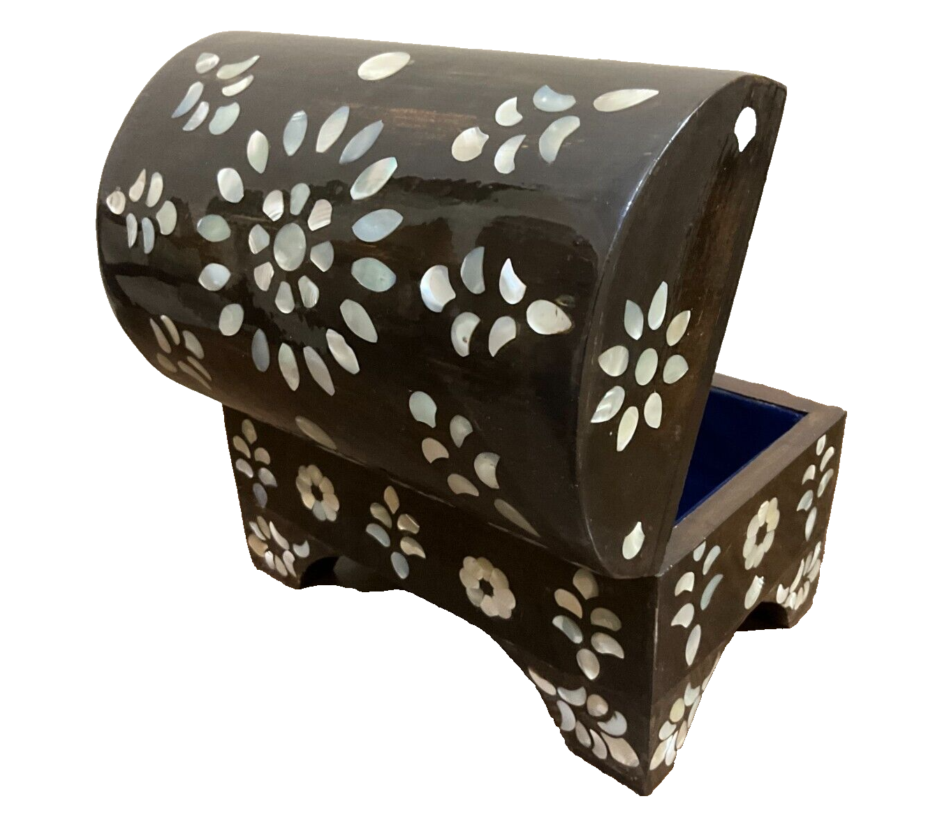 Handmade Wooden Jewelry Box Wood Trinket Storage Wood Box Mother of Pearl Inlay