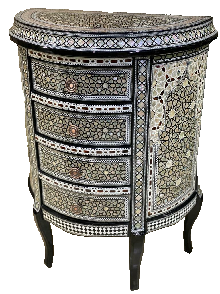 Handmade, Antique Style, Curving Wood Sideboard, Home Decore, Wooden Sideboard