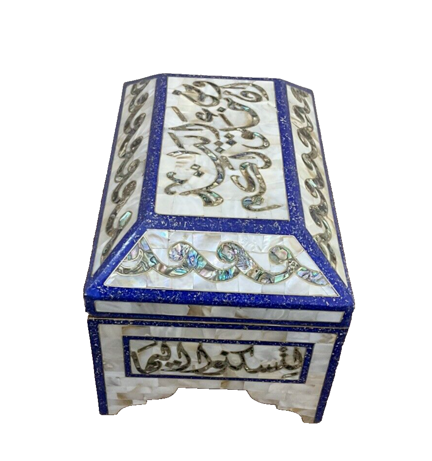 Handmade Wooden Jewelry Box Wood Trinket Storage Wood Box Mother of Pearl Inlay