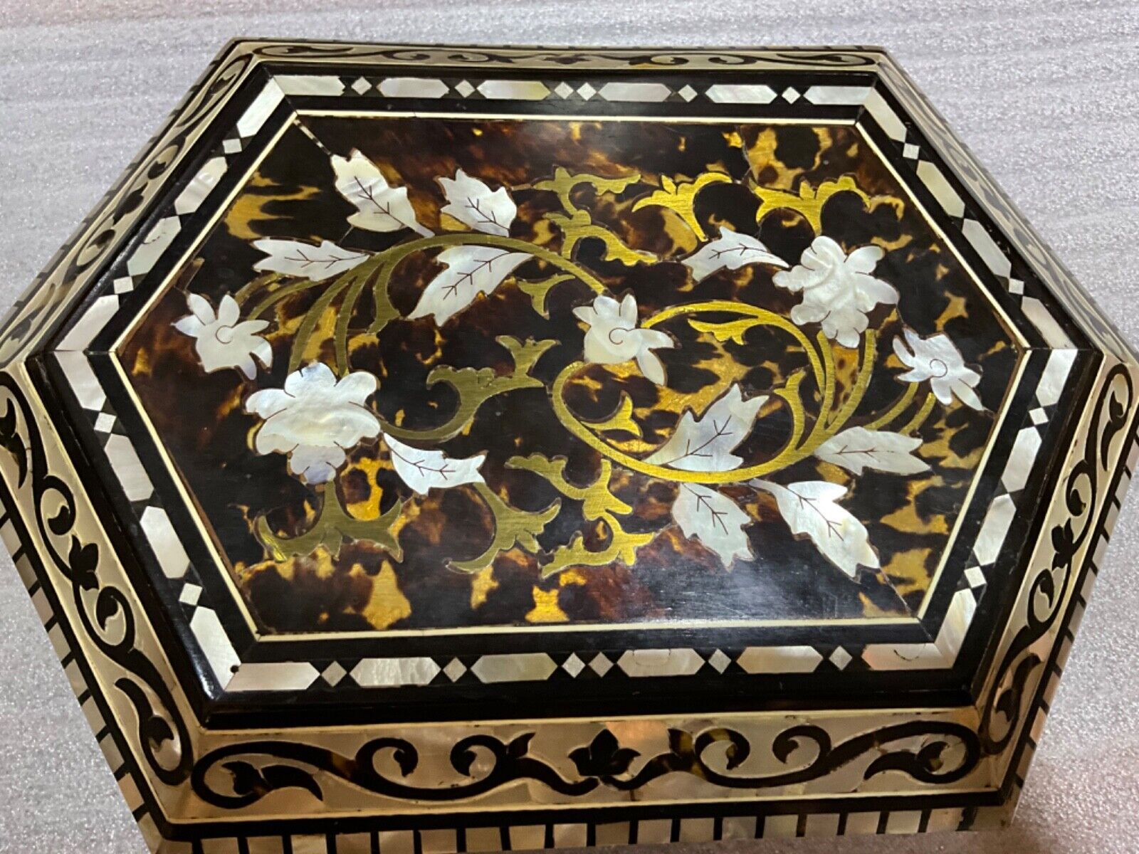 Handmade Wooden Jewelry Box Wood Trinket Storage Wood Box Mother of Pearl Inlay - Laila Hand Made Gifts