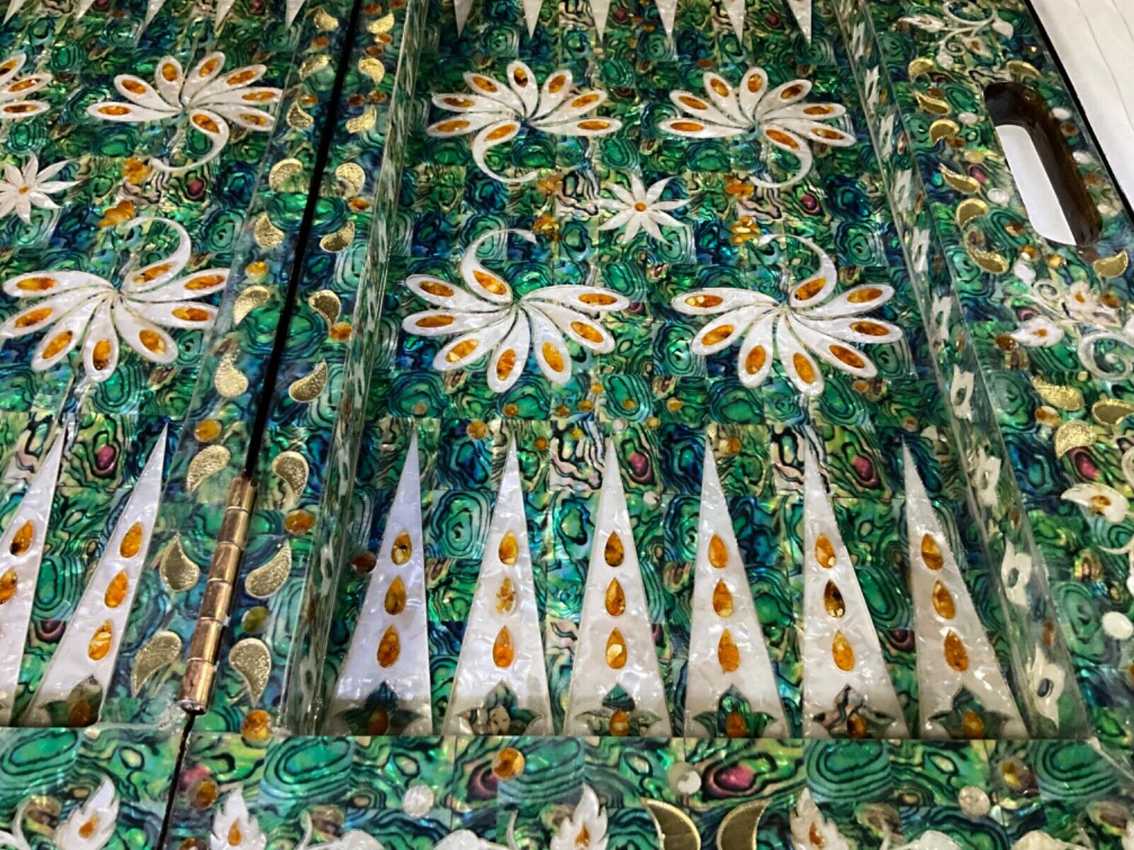 Handmade, Wooden Backgammon Board, Wood Chess Board, Game Board, Mother of Pearl