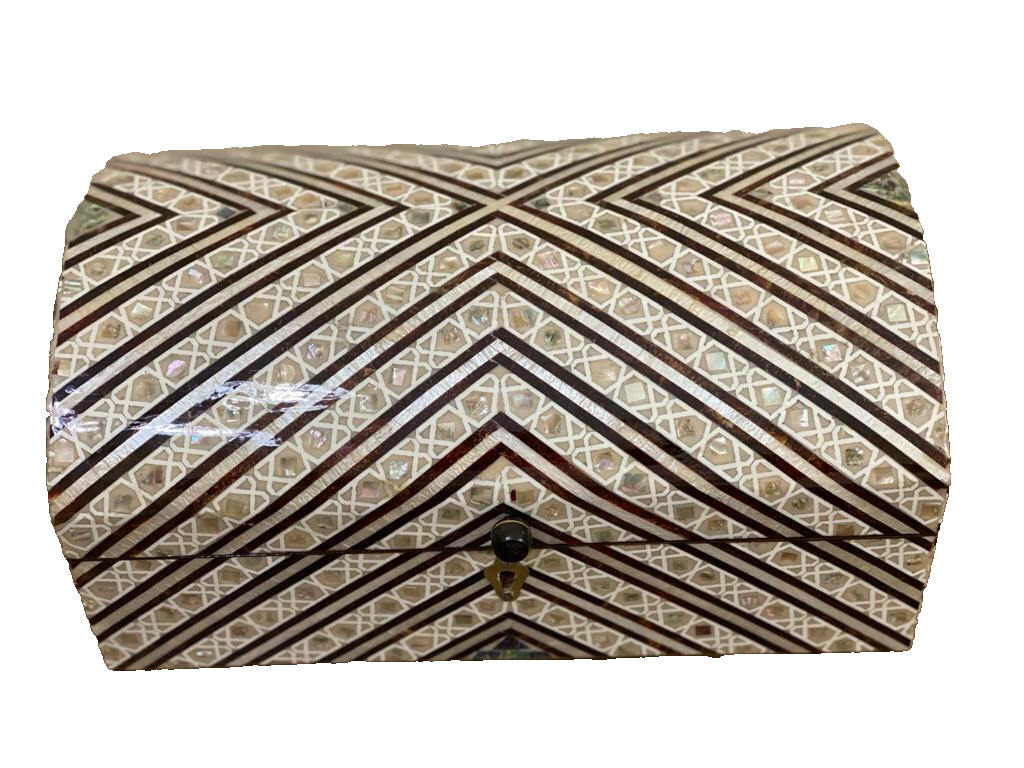 Handmade Wooden Jewelry Box Wood Trinket Storage Wood Box Mother of Pearl Inlay