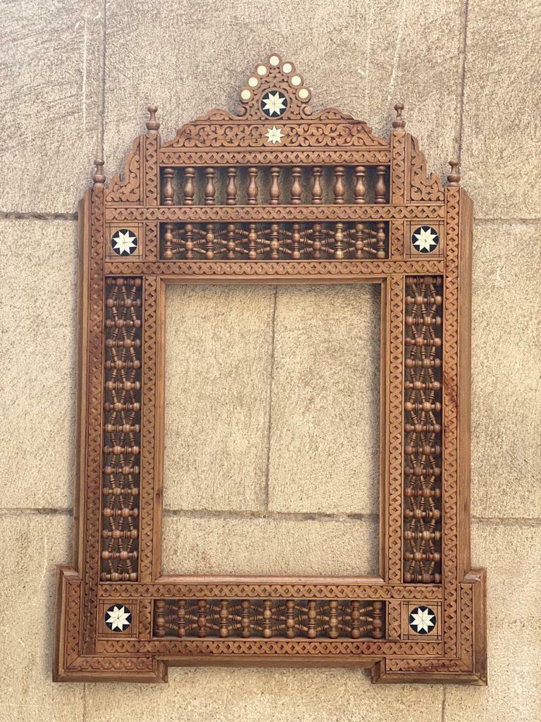 Handmade Mirror Wall Frames Decor, Art Decor Furniture, Wood Mirror Frame Inlaid