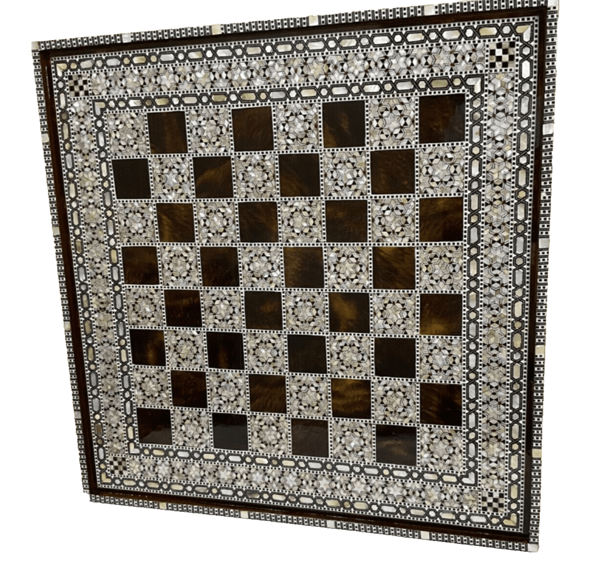 Handmade, Luxury, Wooden Chess Board, Wood Chess Board, Game Board, Inlaid Shell - Laila Hand Made Gifts