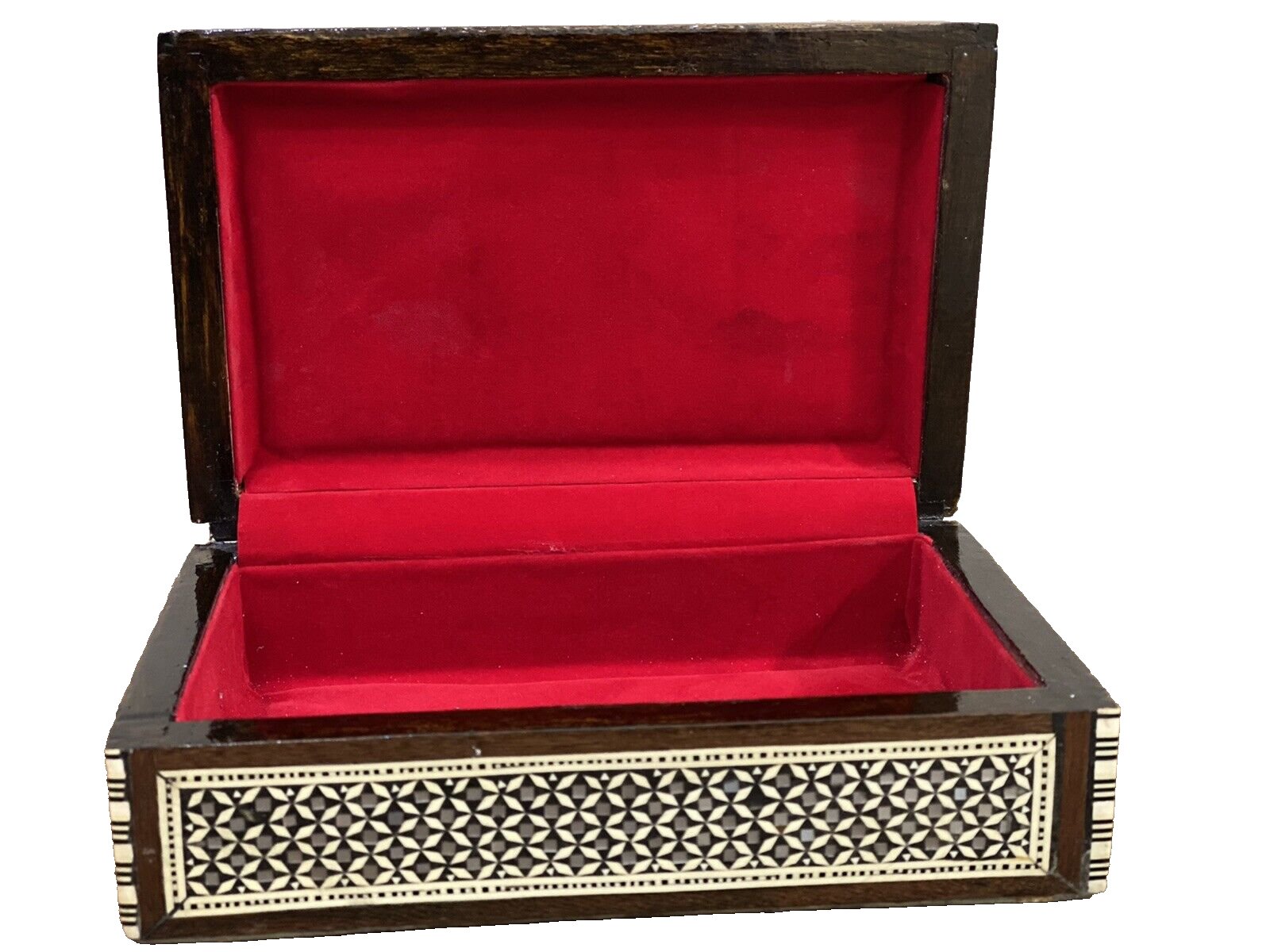 Handmade Wooden Jewelry Box Wood Trinket Storage Wood Box Mother of Pearl Inlay