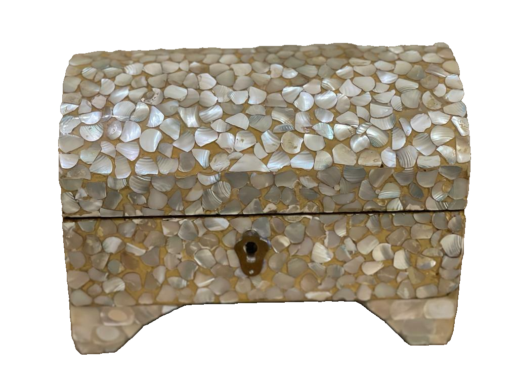 Handmade Wooden Jewelry Box Wood Trinket Storage Wood Box Mother of Pearl Inlay