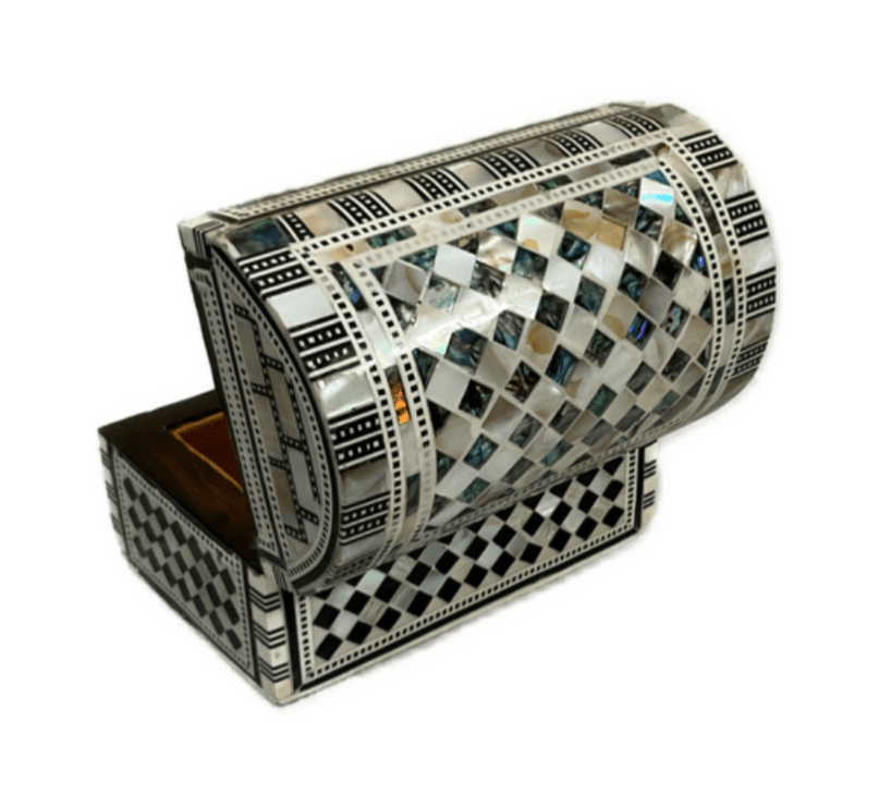 Handmade Wooden Jewelry Box Wood Trinket Storage Wood Box Mother of Pearl Inlay - Laila Hand Made Gifts