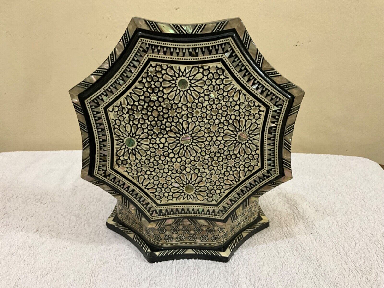 Handmade Wooden Jewelry Box Wood Trinket Storage Wood Box Mother of Pearl Inlay - Laila Hand Made Gifts