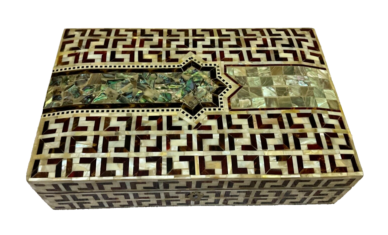 Handmade Wooden Jewelry Box Wood Trinket Storage Wood Box Mother of Pearl Inlay