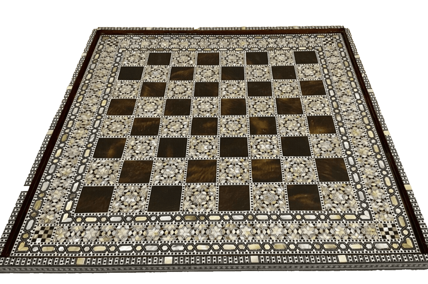 Handmade, Luxury, Wooden Chess Board, Wood Chess Board, Game Board, Inlaid Shell - Laila Hand Made Gifts