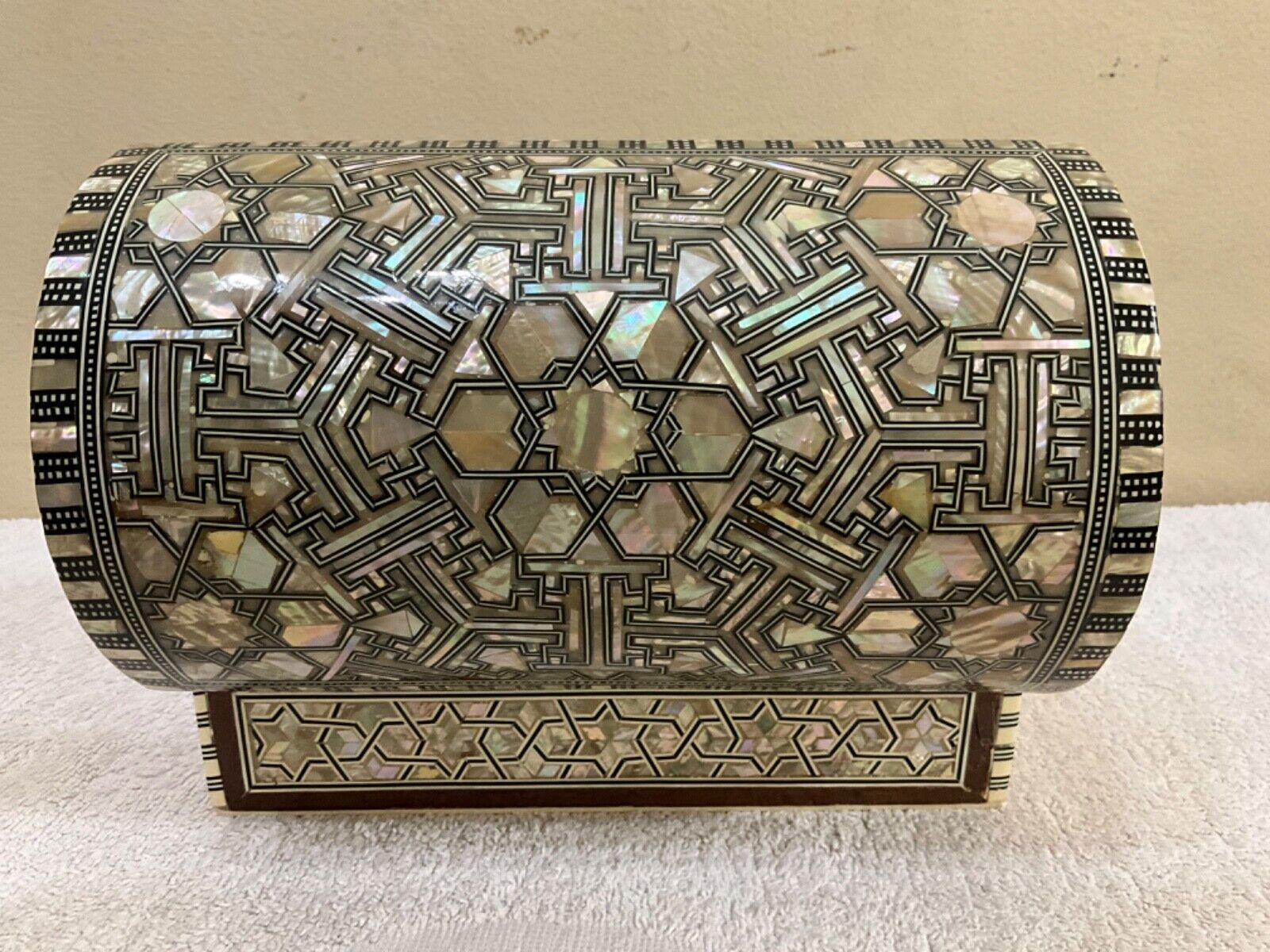 Handmade Wooden Jewelry Box Wood Trinket Storage Wood Box Mother of Pearl Inlay