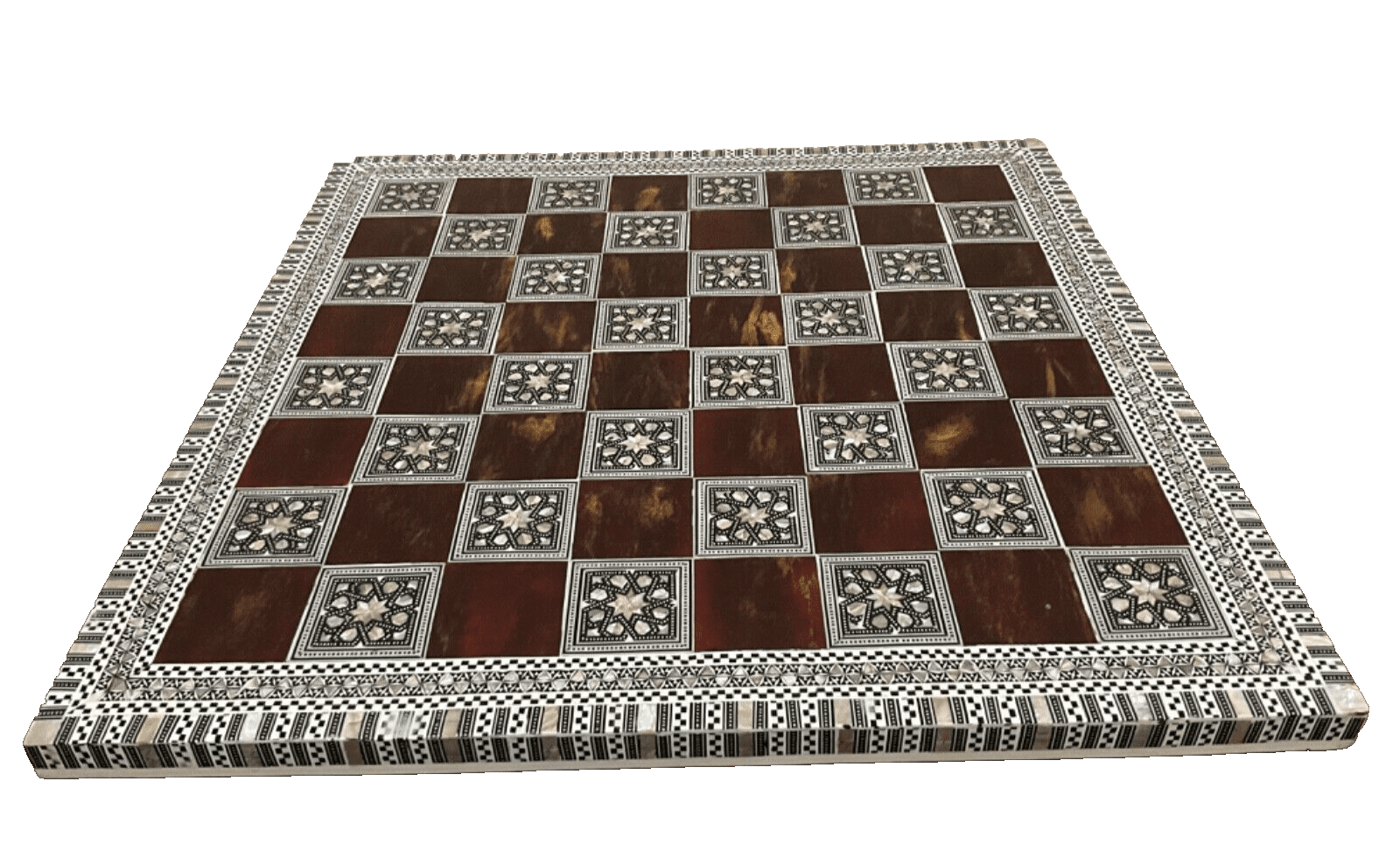 Handmade Wooden Chess Board Wood Chess Board Game Board Mother of Pearl Inlay - Laila Hand Made Gifts