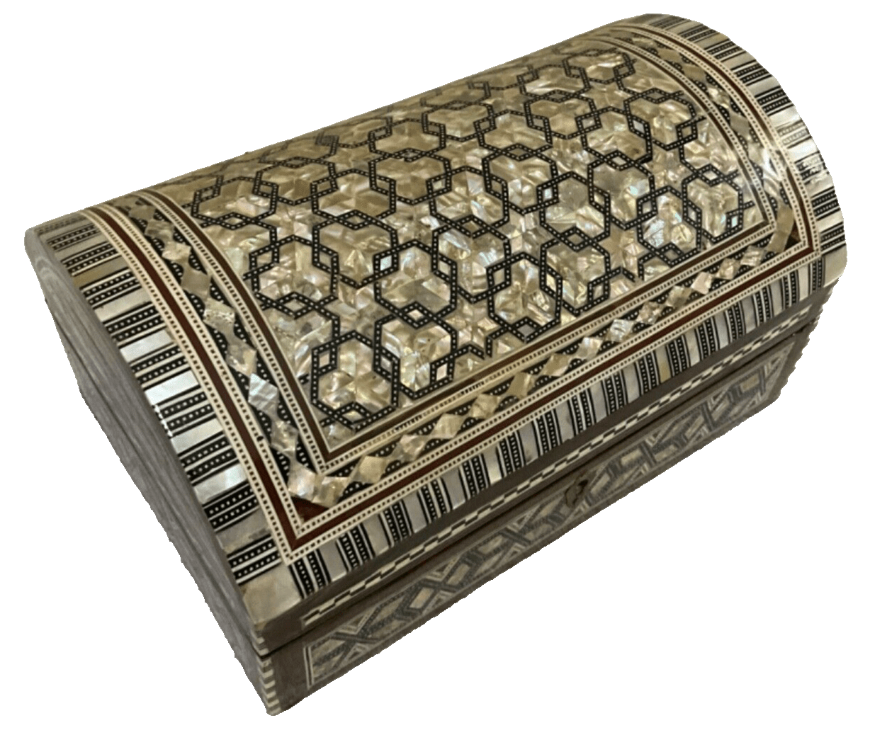 Handmade Wooden Jewelry Box Wood Trinket Storage Wood Box Mother of Pearl Inlay - Laila Hand Made Gifts
