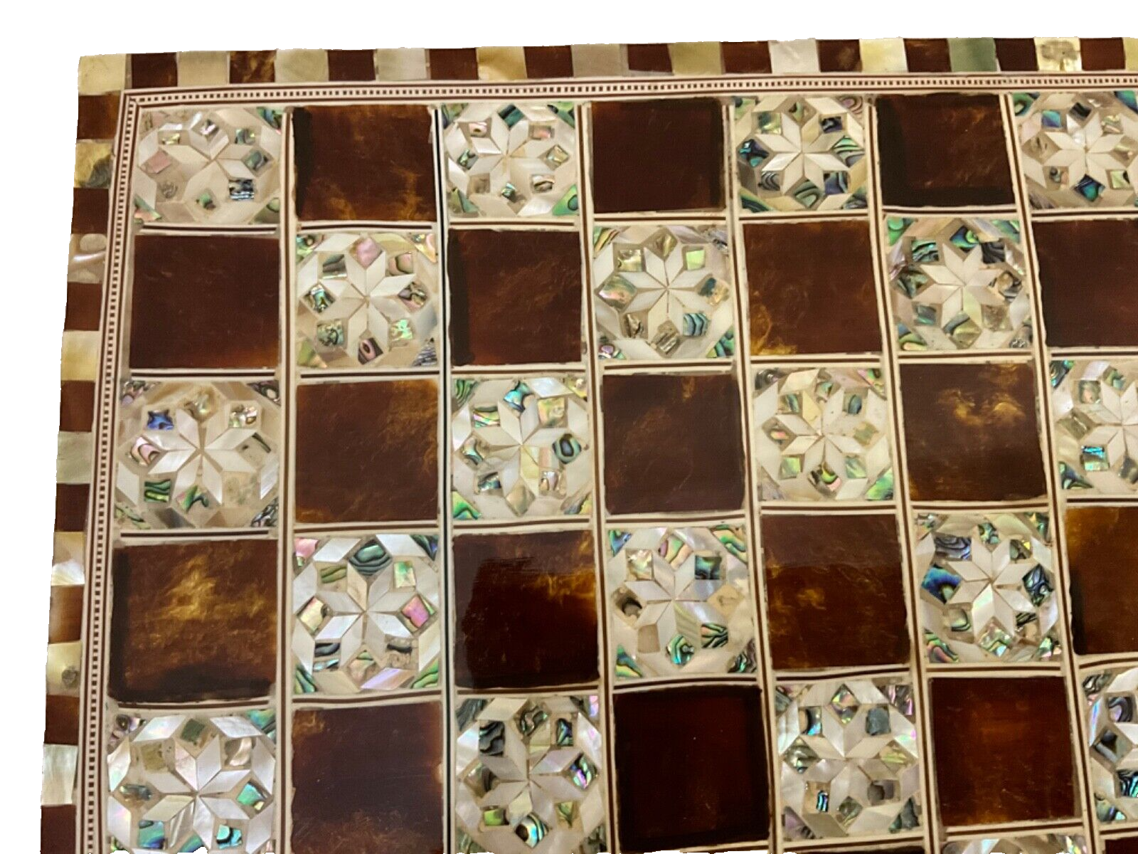 Handmade, Wooden Chess Board, Chess Board, Board Game, Mother of Pearl Inlay 12"