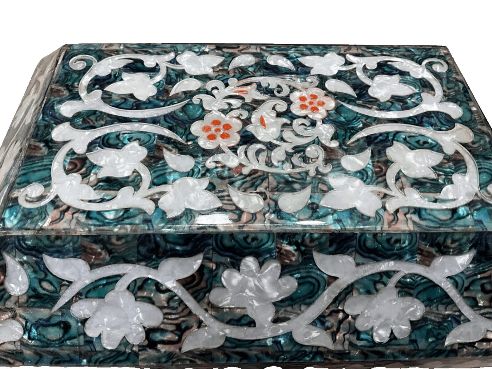 Handmade Wooden Jewelry Box Wood Trinket Storage Wood Box Mother of Pearl Inlay - Laila Hand Made Gifts