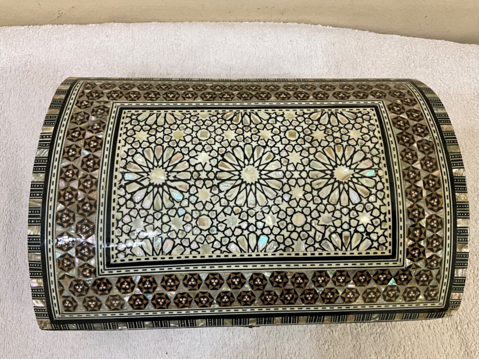Handmade Wooden Jewelry Box Wood Trinket Storage Wood Box Mother of Pearl Inlay - Laila Hand Made Gifts