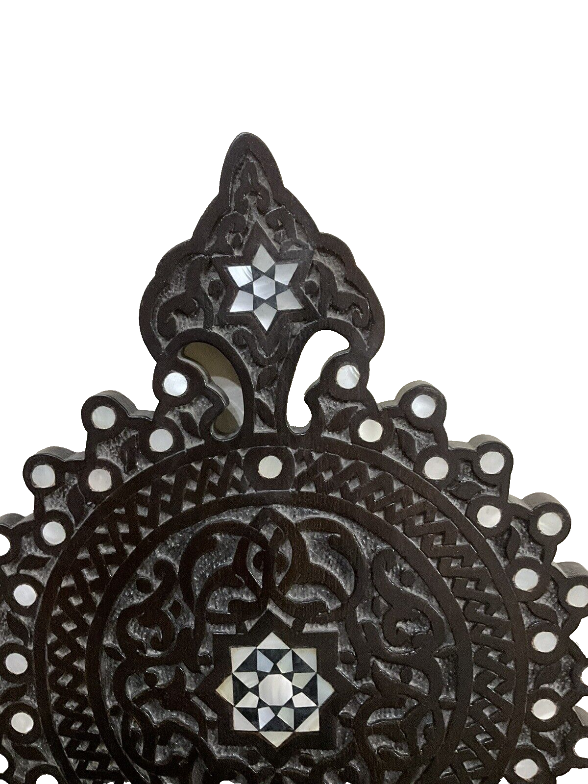 Handmade, Antique Egyptian, Wood Wall Shelf, Handwork Carving wood, Inlaid Shell