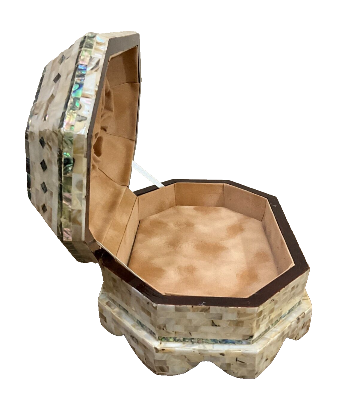 Handmade Wooden Jewelry Box Wood Trinket Storage Wood Box Mother of Pearl Inlay