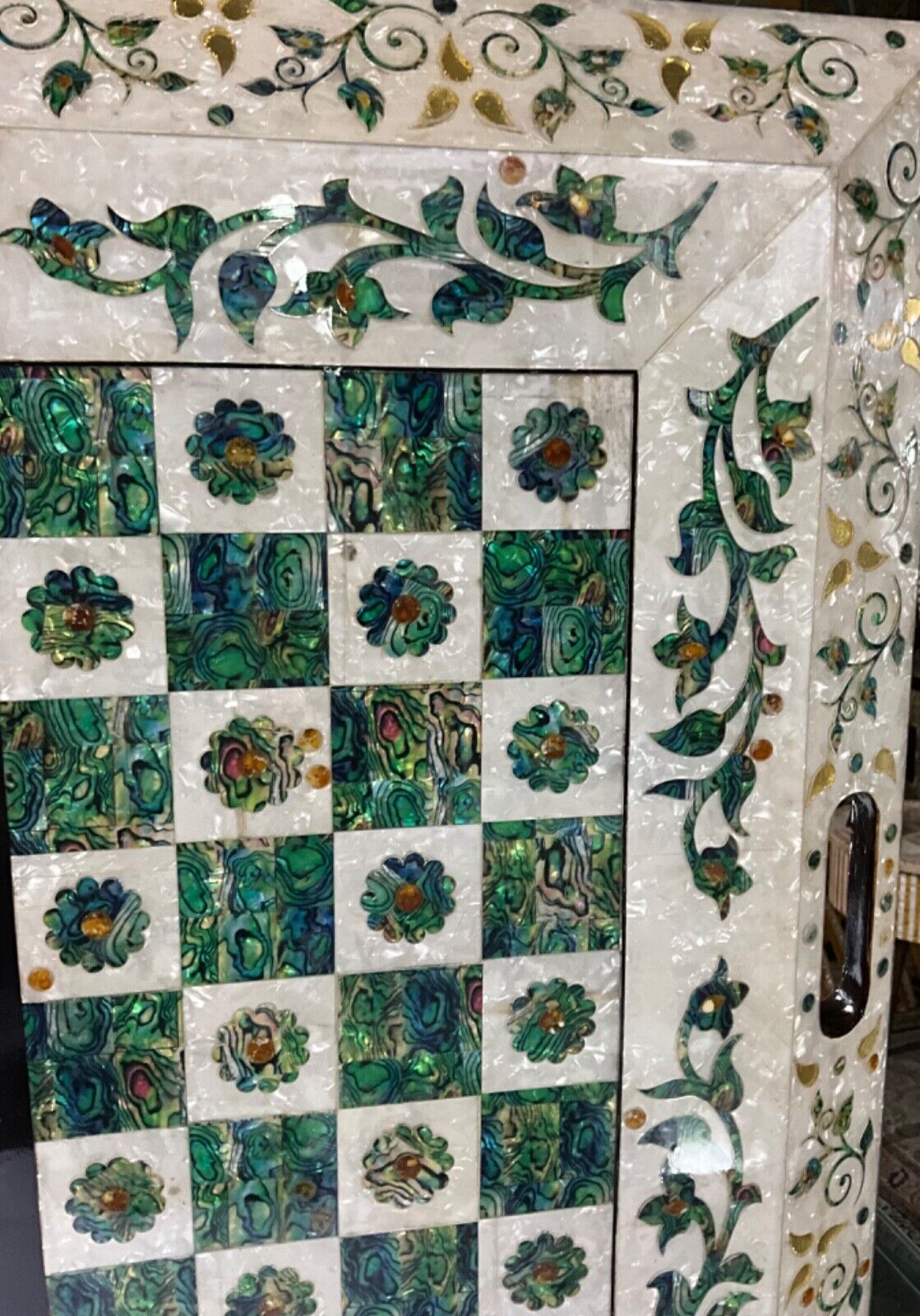 Handmade, Wood Backgammon Board, Wood Chess Board, Inlaid Shell, Make to Order