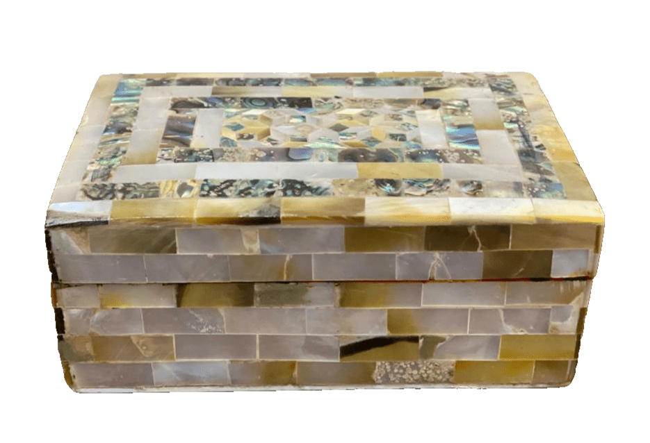 Handmade Wooden Jewelry Box Wood Trinket Storage Wood Box Mother of Pearl Inlay - Laila Hand Made Gifts