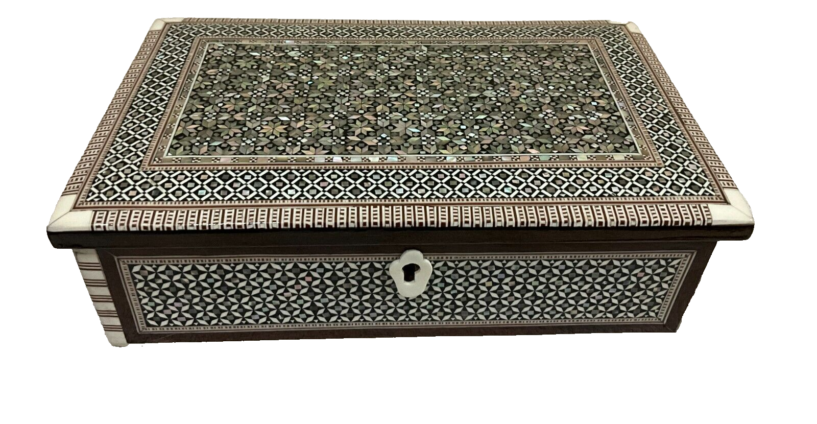 Handmade Wooden Jewelry Box Wood Trinket Storage Wood Box Mother of Pearl Inlay