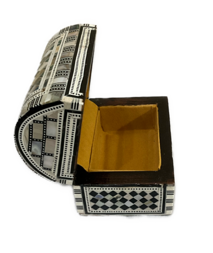 Handmade Wooden Jewelry Box Wood Trinket Storage Wood Box Mother of Pearl Inlay