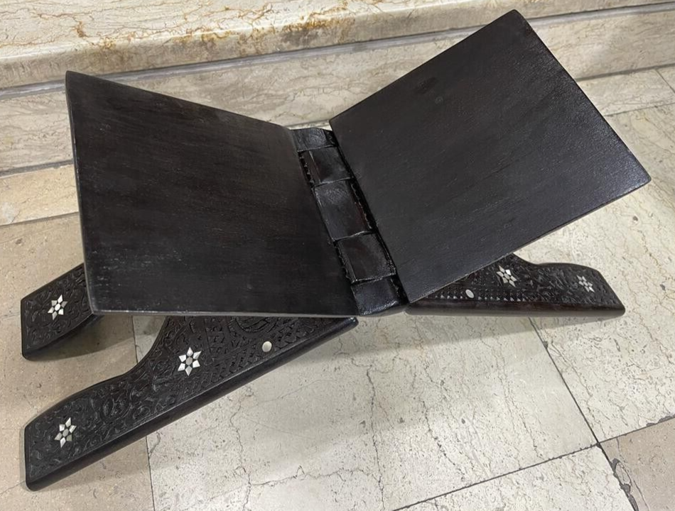 Handmade, Quran Stand, Wooden Book Stand, Islamic Home Decor, Inlaid Shell (22")