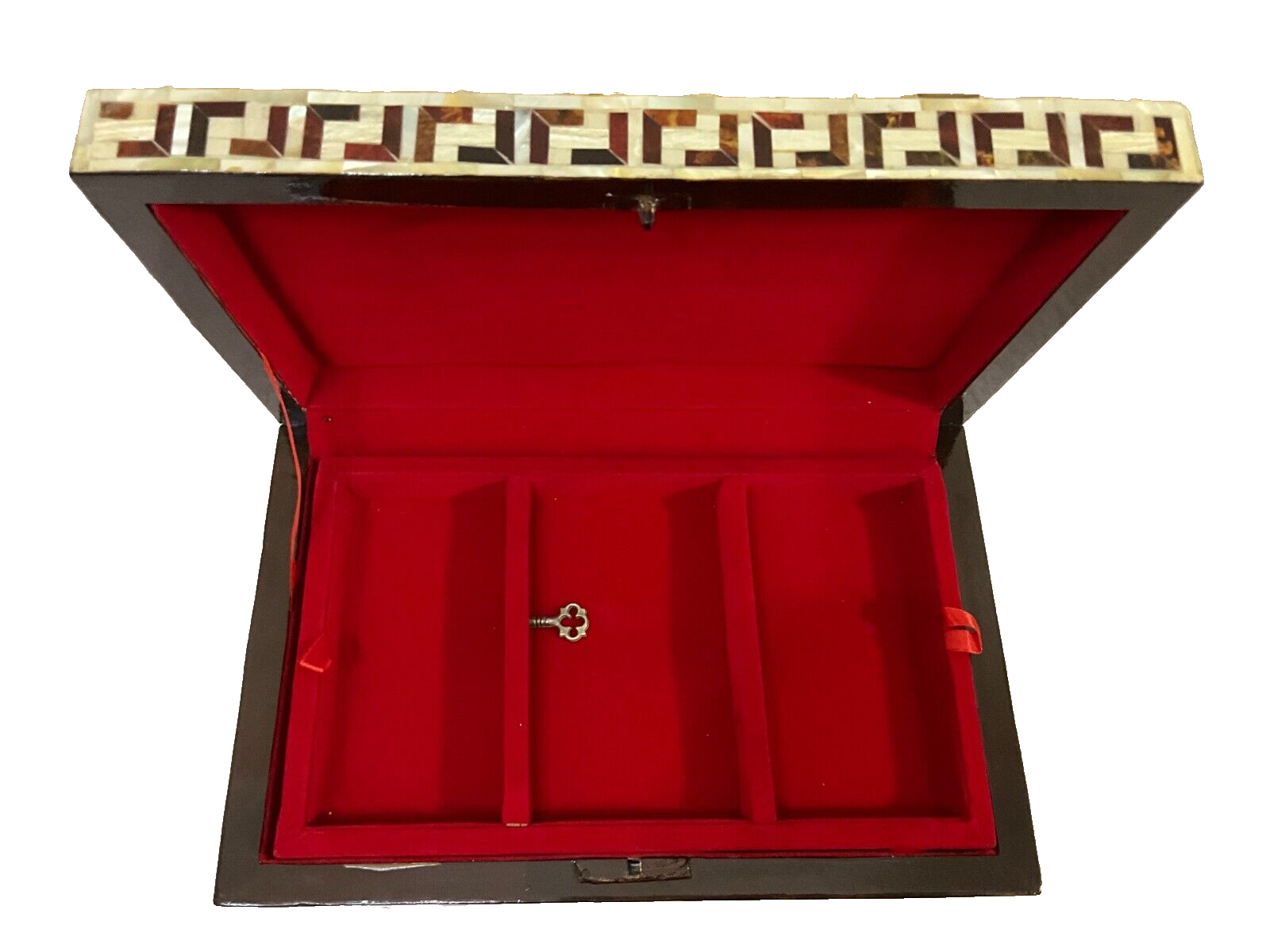 Handmade Wooden Jewelry Box Wood Trinket Storage Wood Box Mother of Pearl Inlay