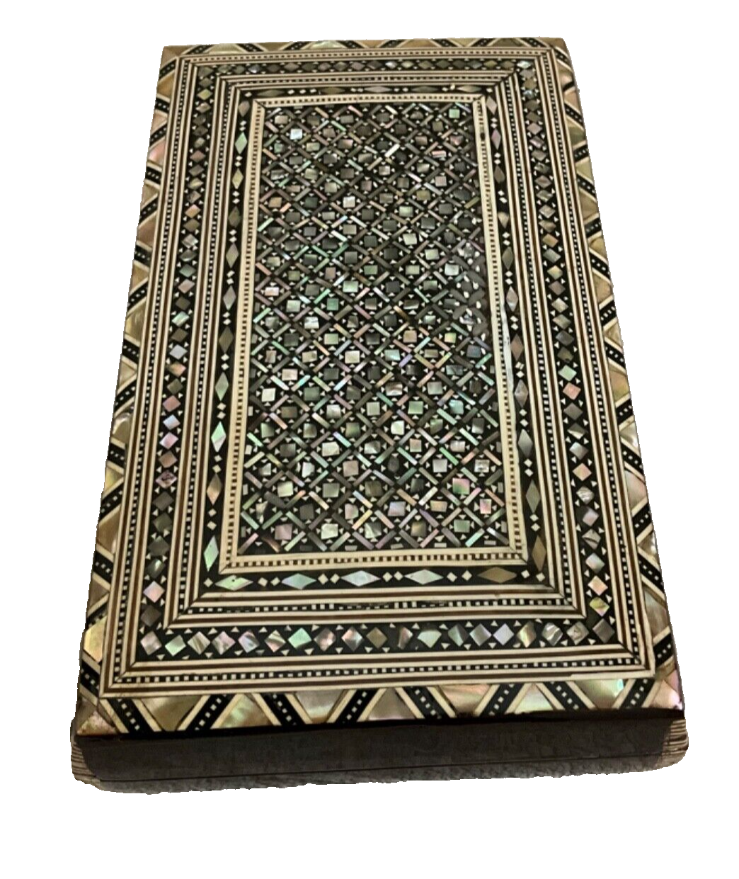 Handmade Wooden Jewelry Box Wood Trinket Storage Wood Box Mother of Pearl Inlay