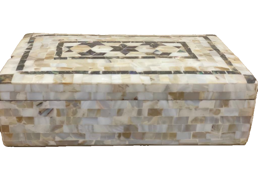 Handmade Wooden Jewelry Box Wood Trinket Storage Wood Box Mother of Pearl Inlay