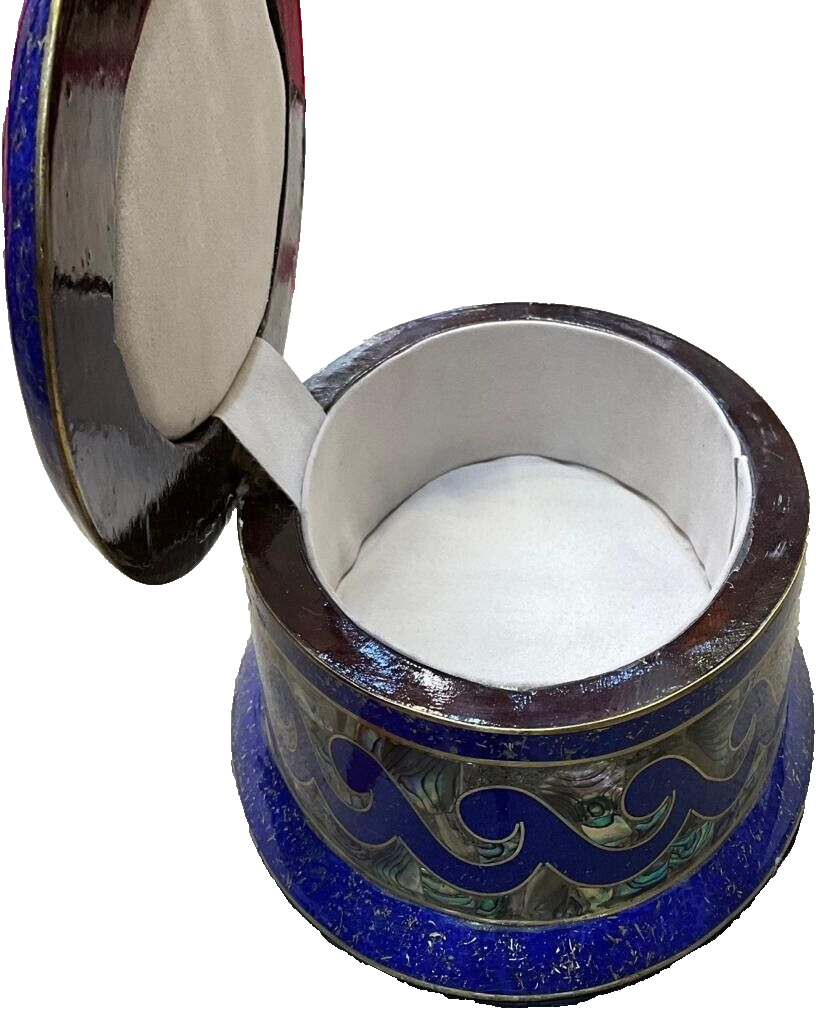 Handmade Wooden Jewelry Box Wood Trinket Storage Wood Box Mother of Pearl Inlay