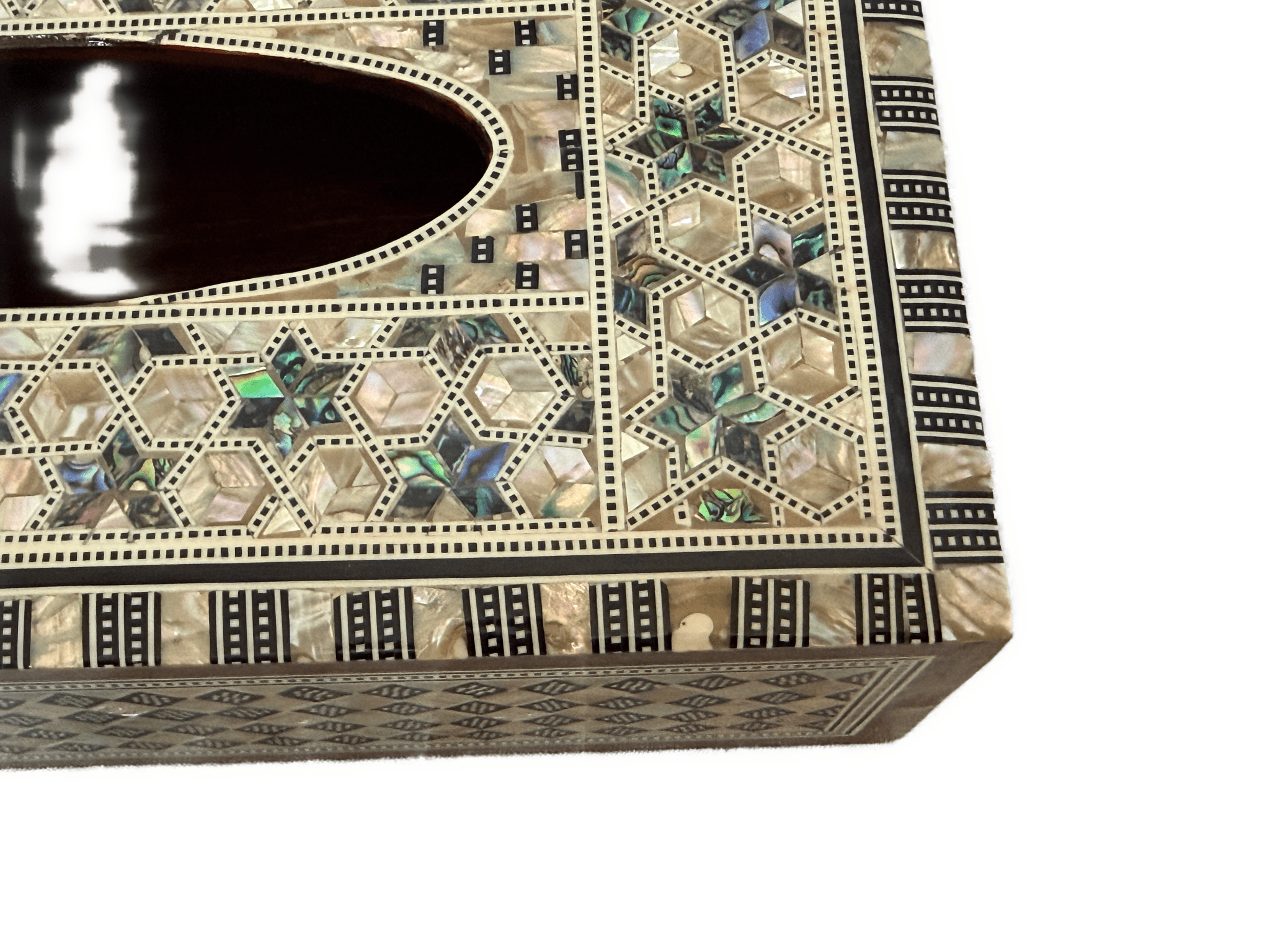 Handmade Mother of Pearl Inlaid Wooden Luxury Tissue Box Cover - Laila Hand Made Gifts