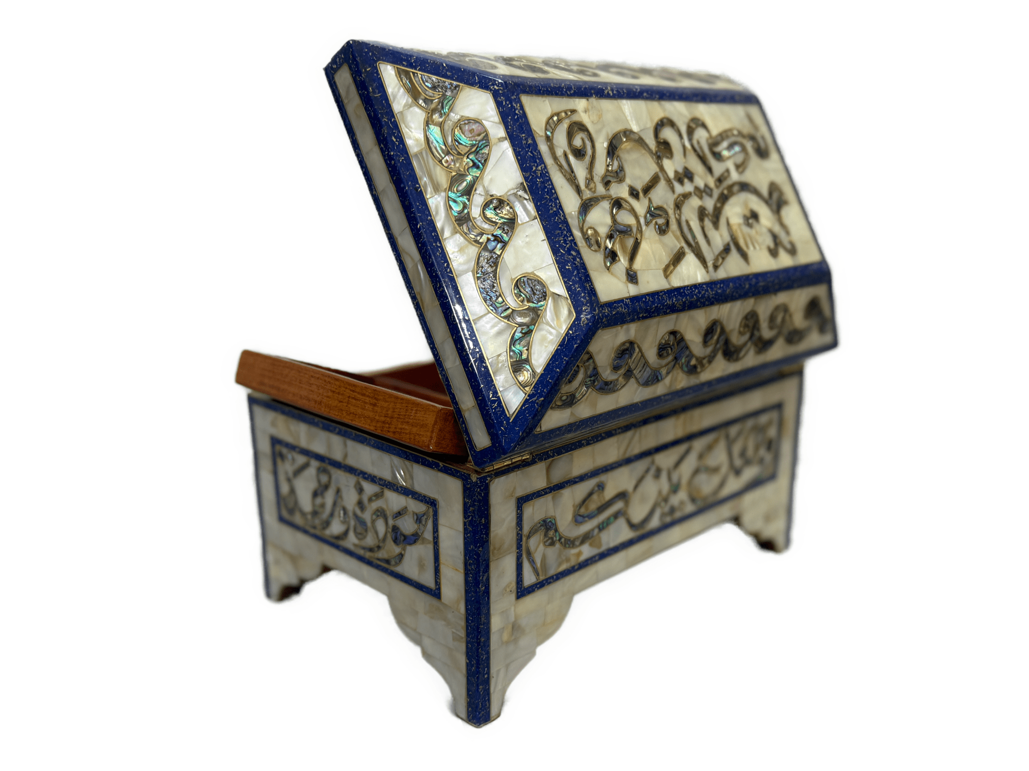 Handmade Mother of Pearl Jewelry Box with Arabic Calligraphy - Laila Hand Made Gifts