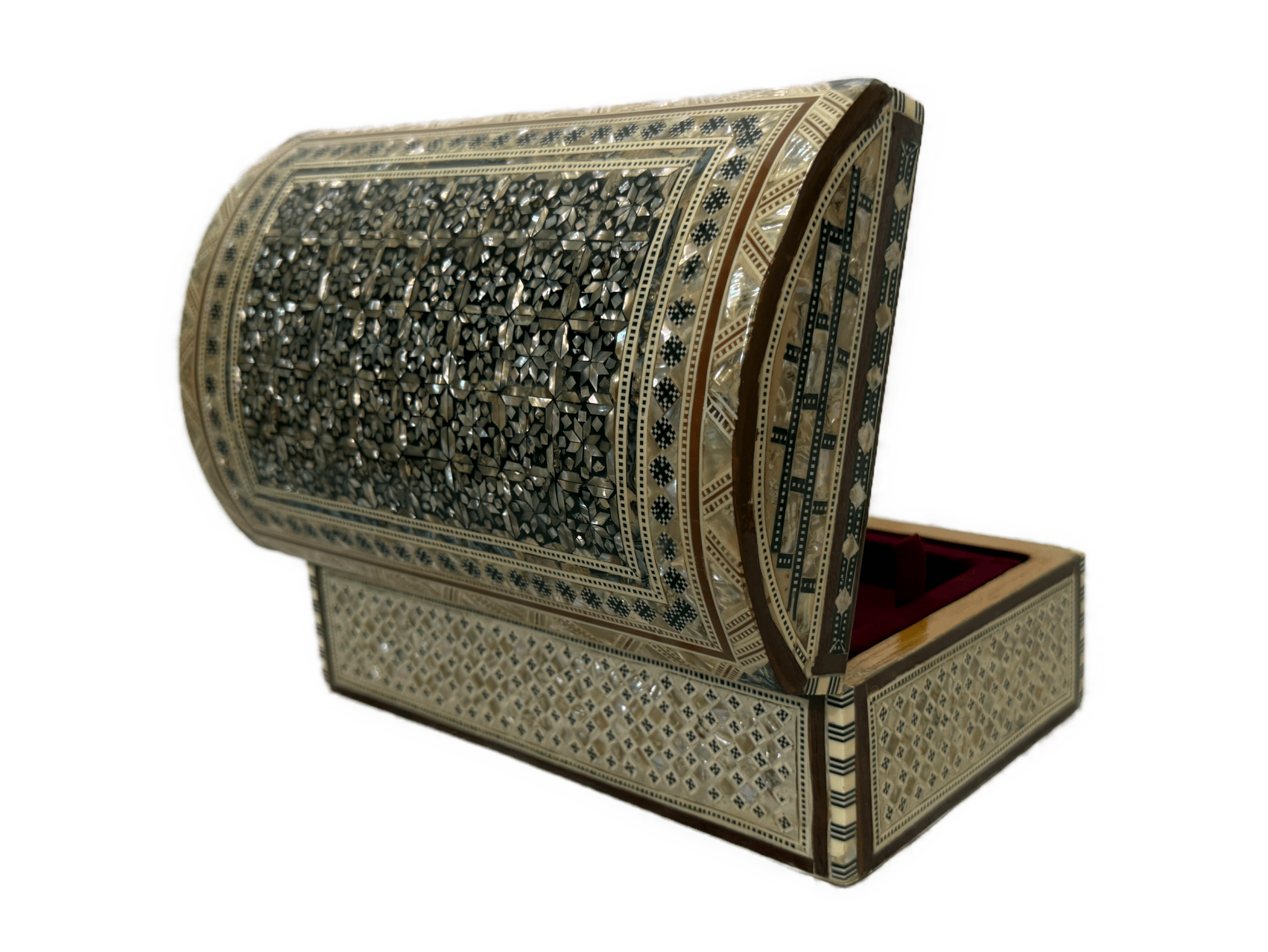 Handmade Mother of Pearl Jewelry Box Wooden Keepsake Chest - Laila Hand Made Gifts