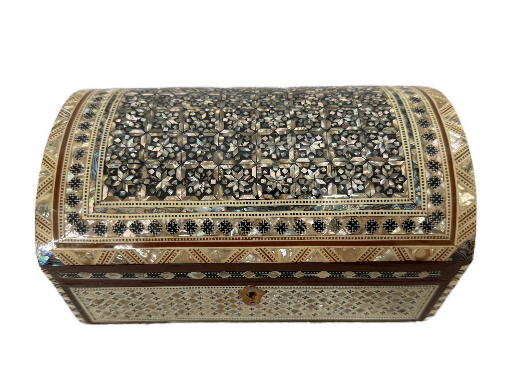 Handmade Mother of Pearl Jewelry Box Wooden Keepsake Chest - Laila Hand Made Gifts