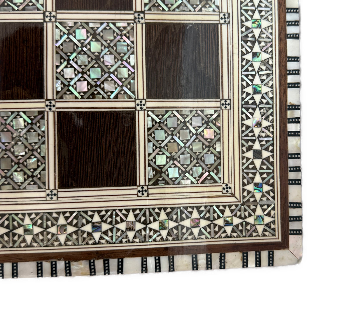 Handcrafted Mother of Pearl Chess Board – Egyptian Inlay Art