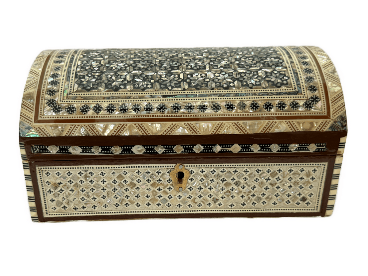 Handmade Mother of Pearl Jewelry Box – Ornate Egyptian Inlay - Laila Hand Made Gifts