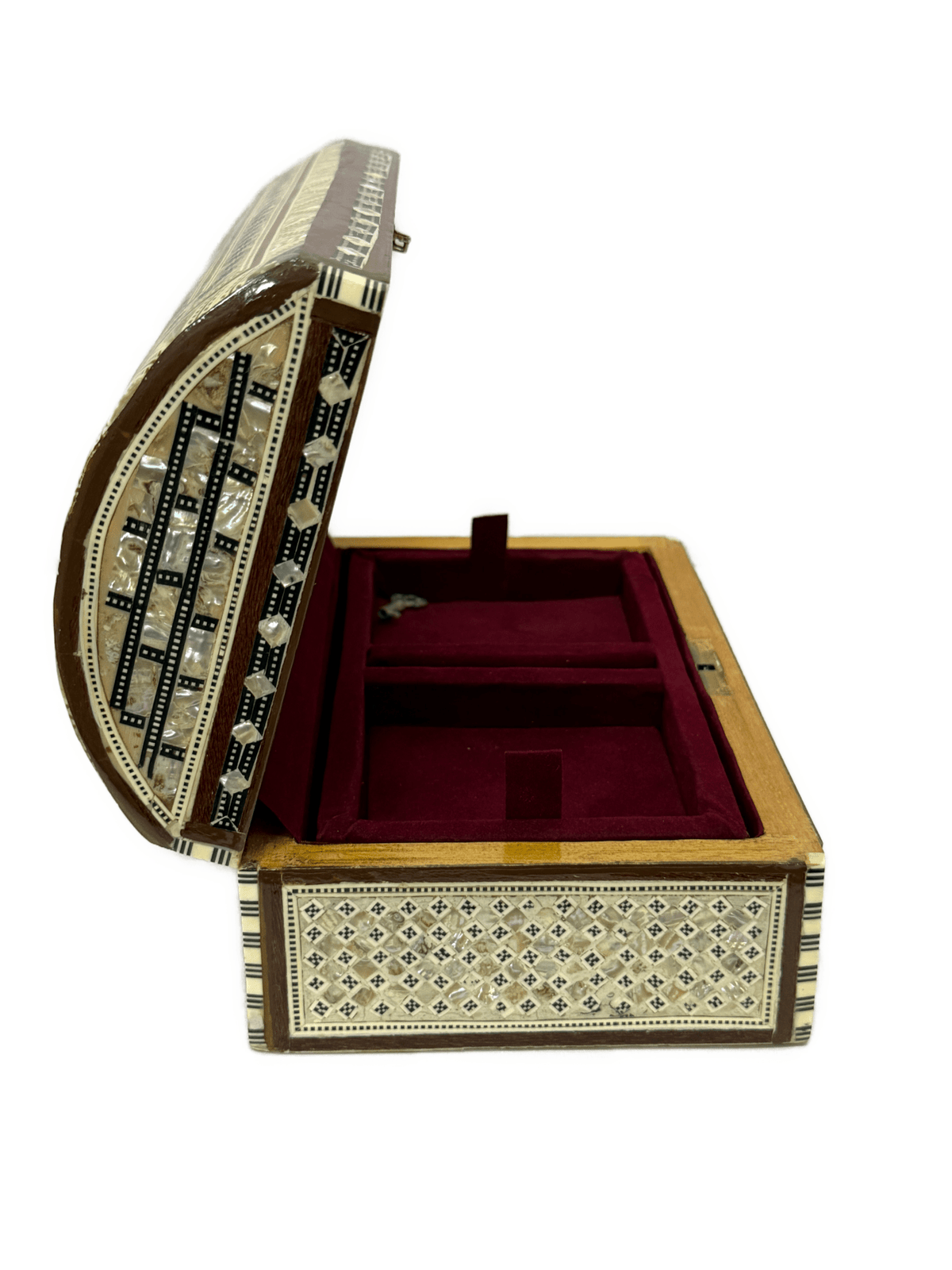 Handmade Mother of Pearl Jewelry Box – Ornate Egyptian Inlay - Laila Hand Made Gifts