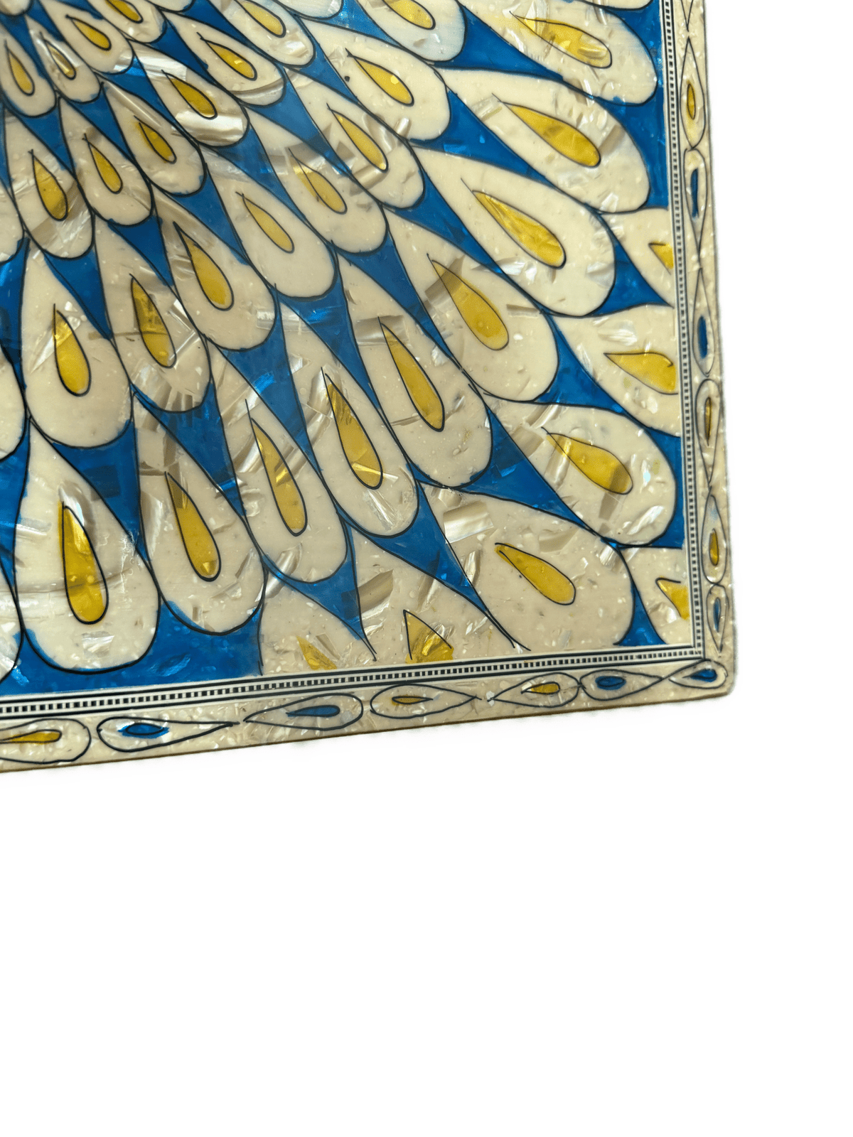 Handmade Shell Inlay End Table – Egyptian Wood Inlay - Laila Hand Made Gifts