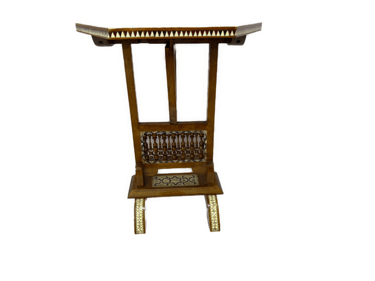 Handcrafted Inlay Side Table – Egyptian Arabesque Woodwork - Laila Hand Made Gifts
