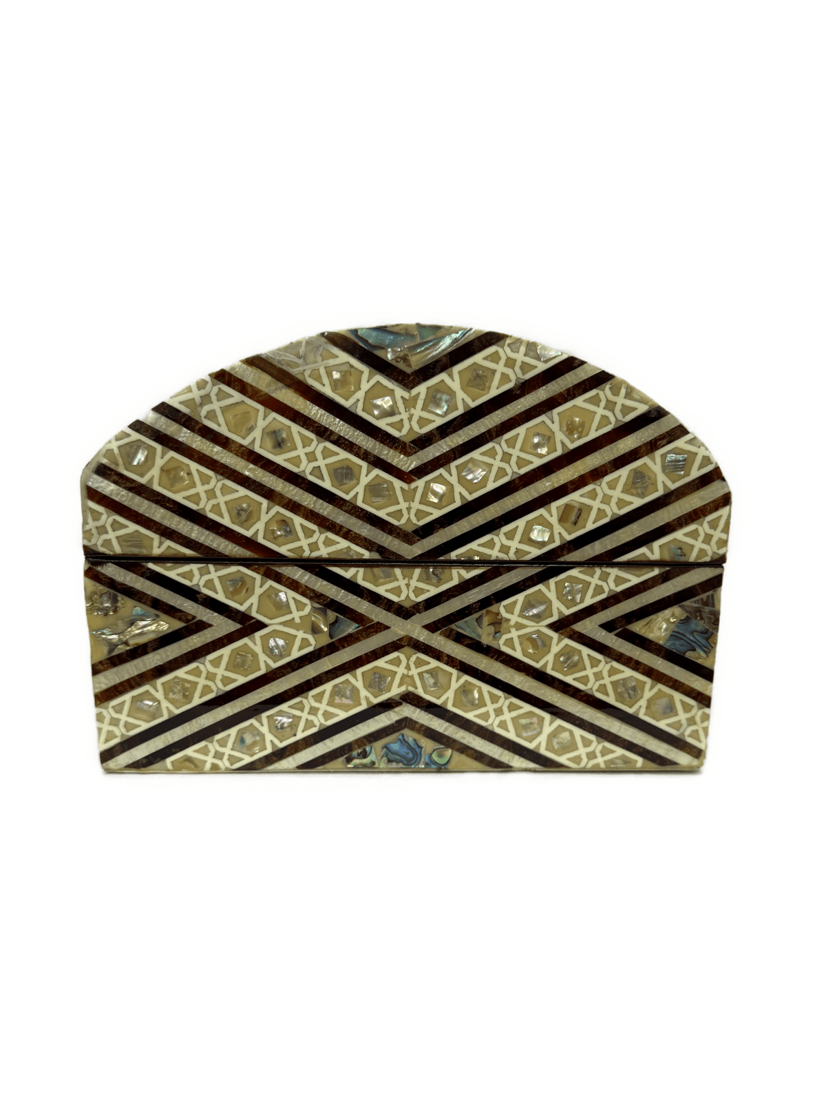 Handmade Shell Inlay Jewelry Box – Egyptian Geometric Design - Laila Hand Made Gifts