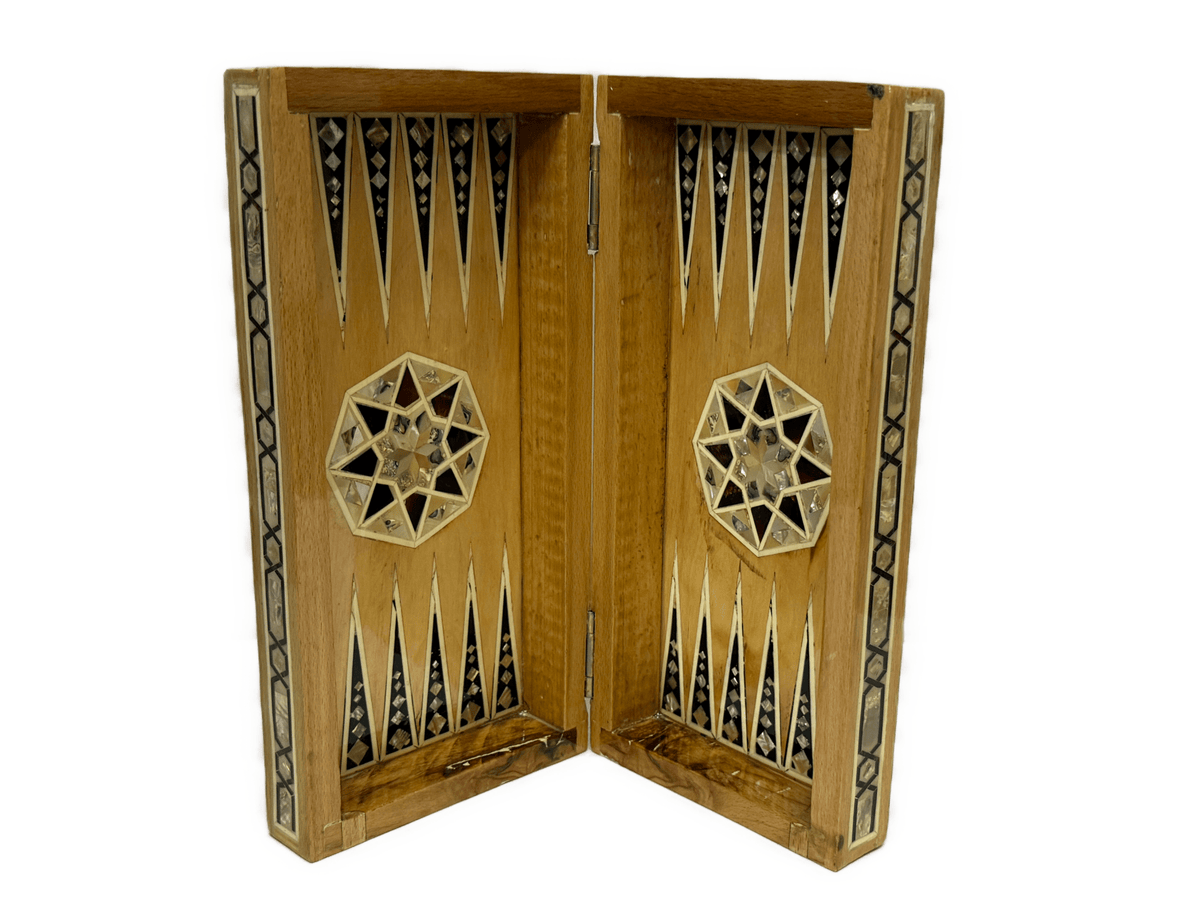 Luxury Handmade Mother of Pearl Backgammon & Chess Board | Egyptian Wooden Game Set (Copy) - Laila Hand Made Gifts