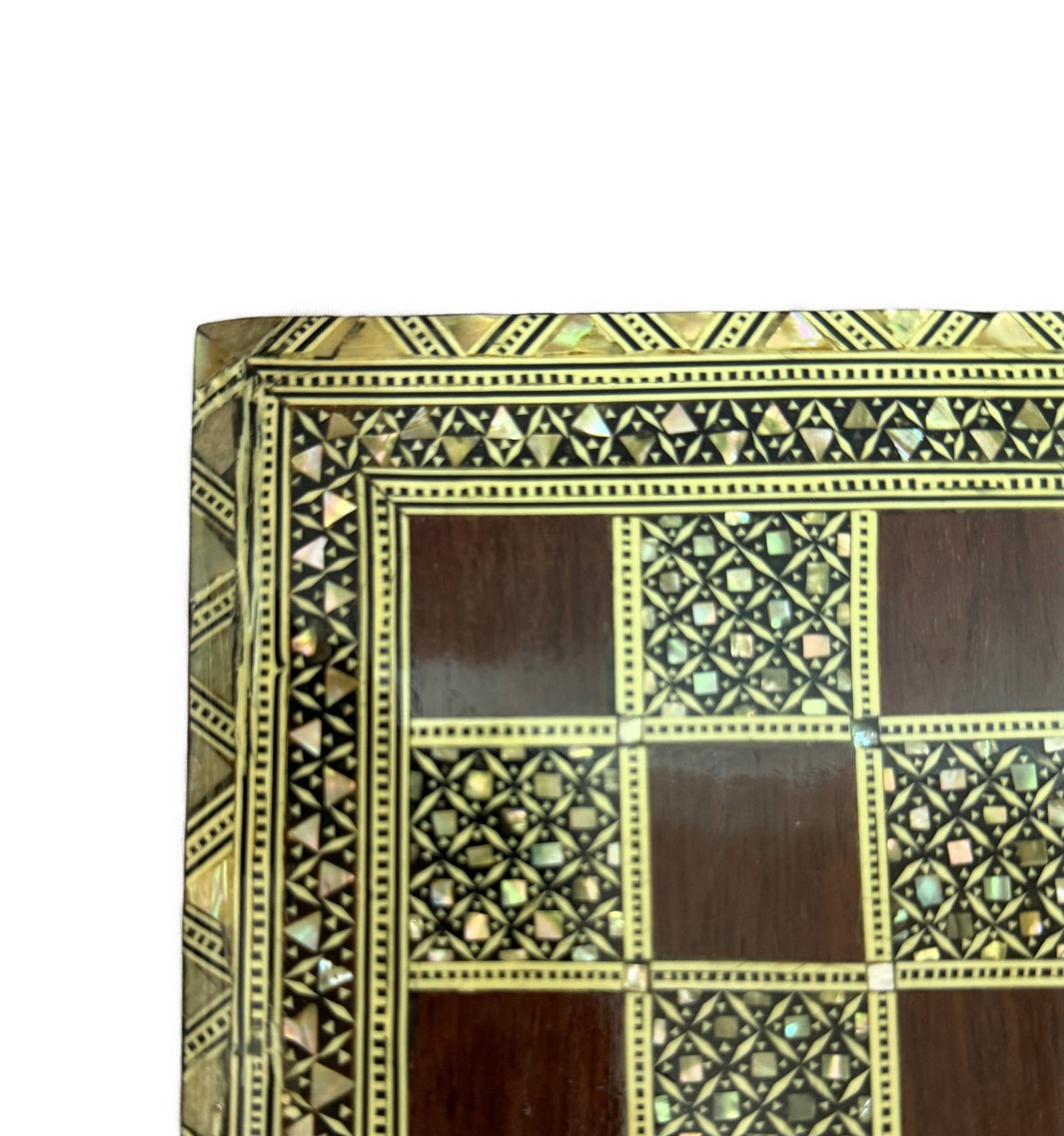 Handmade Wooden Chess Board with Intricate Inlay - Laila Hand Made Gifts