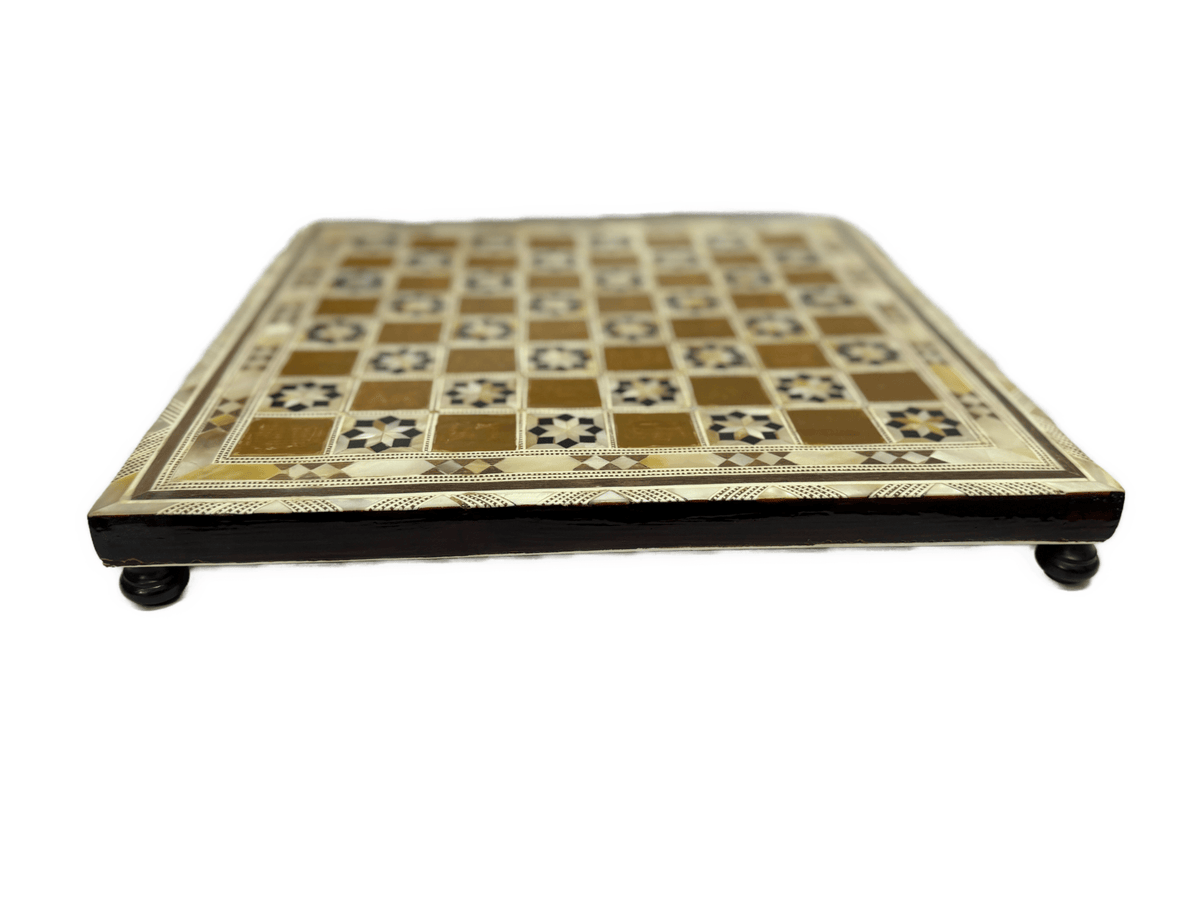 Handmade Wooden Chess Board with Mother of Pearl Inlay - Laila Hand Made Gifts
