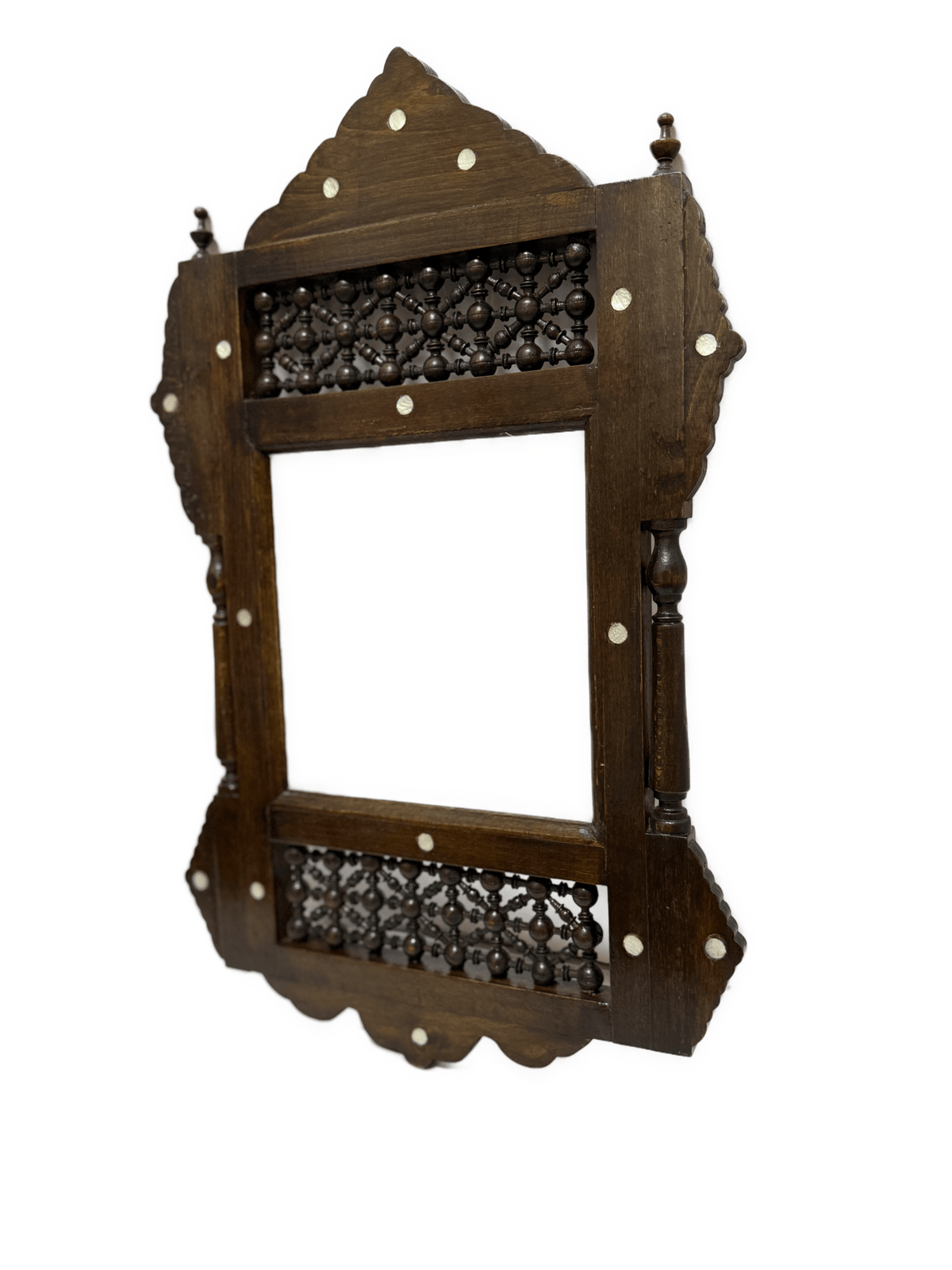 Handmade Wooden Frame with Mother of Pearl and Arabesque - Laila Hand Made Gifts